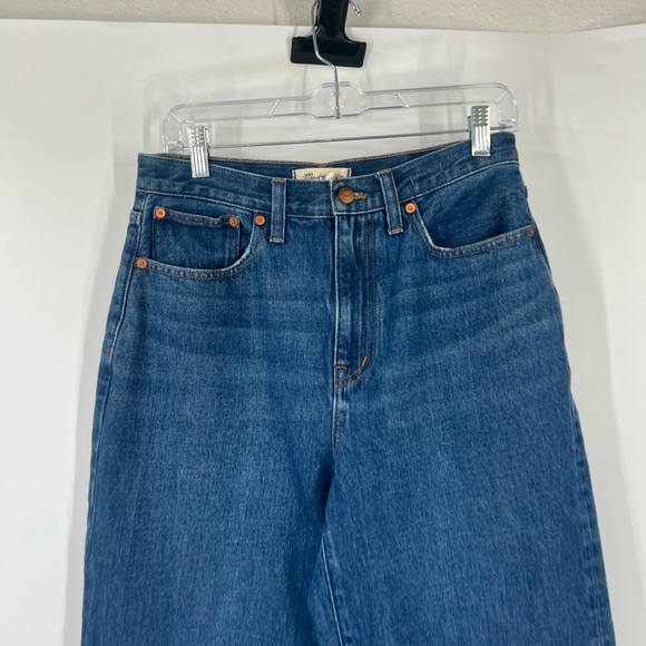 Madewell Baggy Straight Jeans in Dark Worn Indigo Wash - Picture 3 of 10